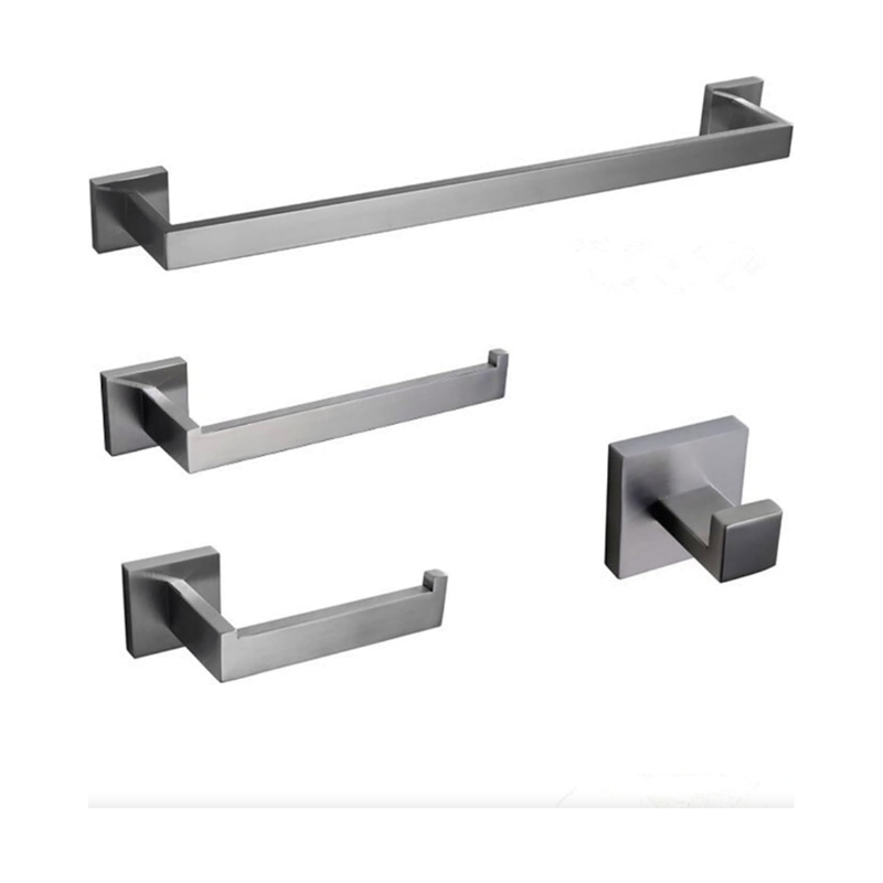 Black Bathroom Hardware Set & Toothbrush Holder Rack