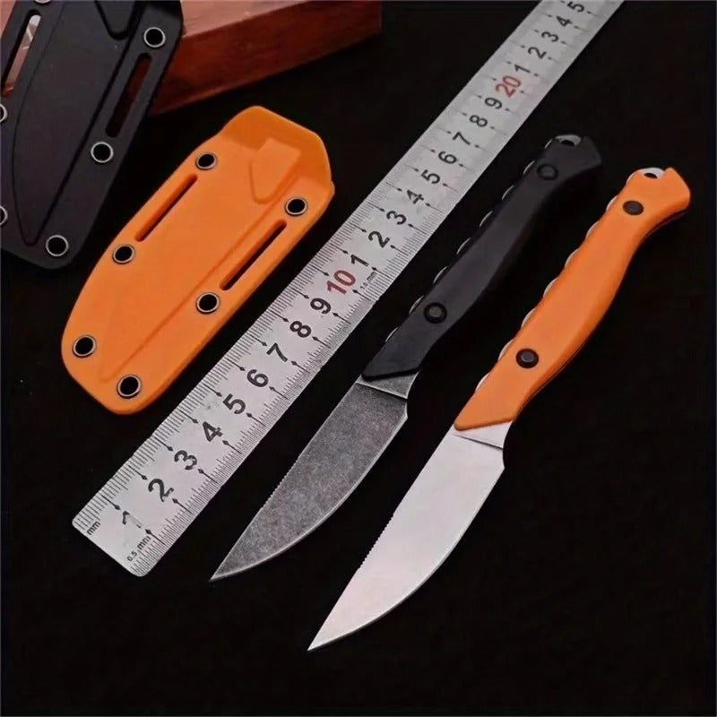 CPM-154 Steel Fixed Blade Knife Stonewashed Outdoor EDC Knife with G10 Handle