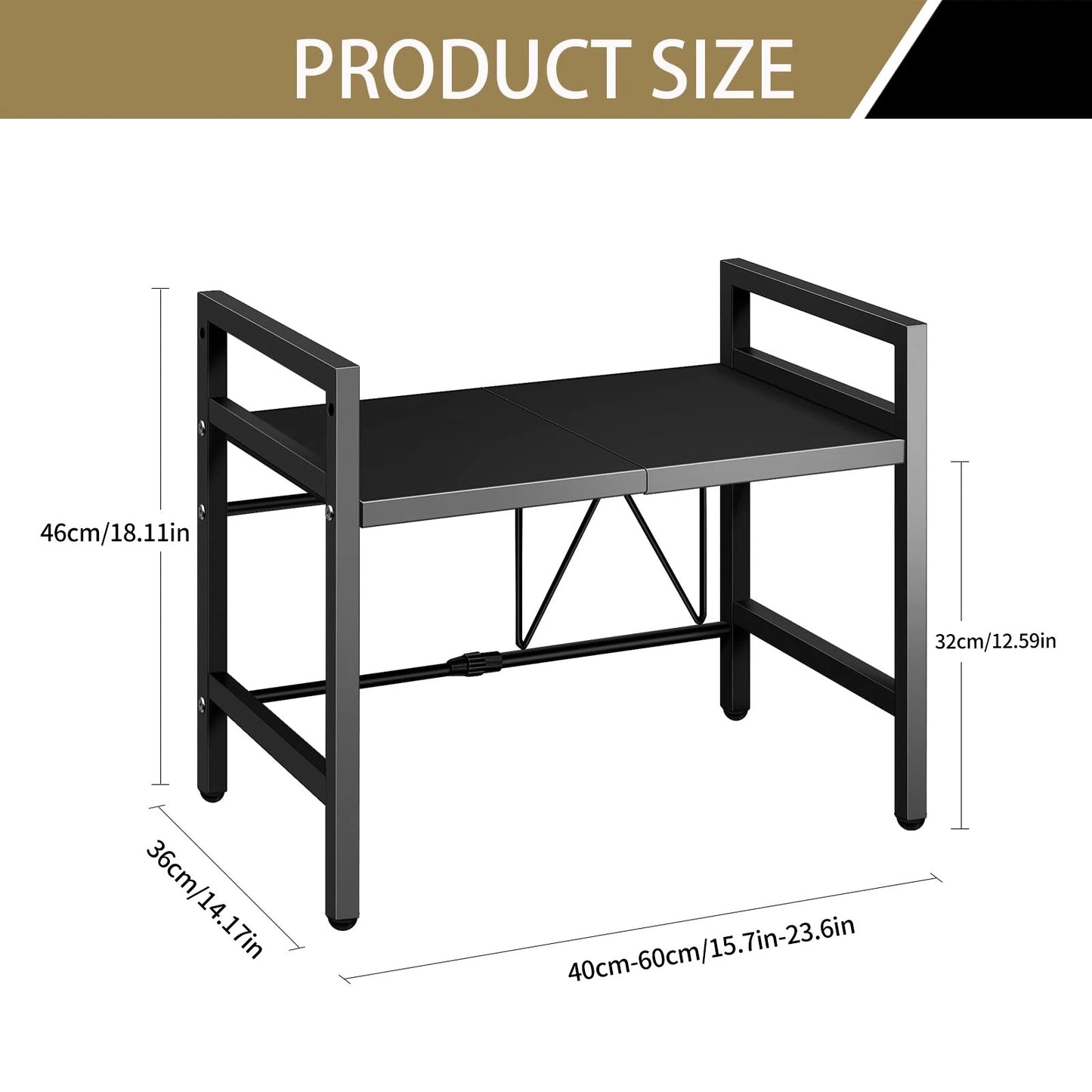 Microwave Adjustable Storage Shelf Stand