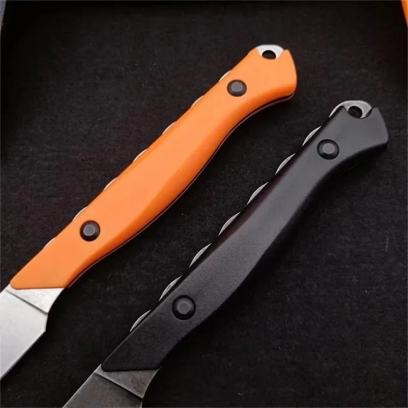 CPM-154 Steel Fixed Blade Knife Stonewashed Outdoor EDC Knife with G10 Handle