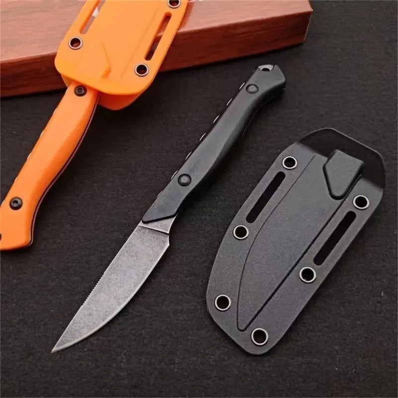 CPM-154 Steel Fixed Blade Knife Stonewashed Outdoor EDC Knife with G10 Handle